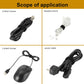 1/2 inch Reusable Fastening Tape Cable Ties Double-Sided Hook-and-Loop Cable Management Tape (Black 25 Yards)