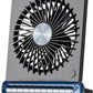 Koonie Portable Desk Fan, 3.5-20hrs Battery Operated Small USB Fan with Ultra Quiet 220° Tilt Folding, Rechargeable Personal Fan with 3 Speeds Strong Wind for Home Office Desktop, Black