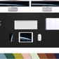 Large Desk Mat 47.2" x 17" Leather Desk Pad Protector with Natural Cork & PU Leather, Non-Slip Office Desk Mat, Large Mouse Pad, Waterproof Desk Blotter pad for Office&Home(Black)