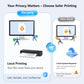 Inkless Portable Printer for Travel, Wireless Thermal Printer Supports 8.5 x 11 Inch Thermal Paper, Bluetooth Machine Includes Carry Case and 3 Rolls of Paper Kit, Black