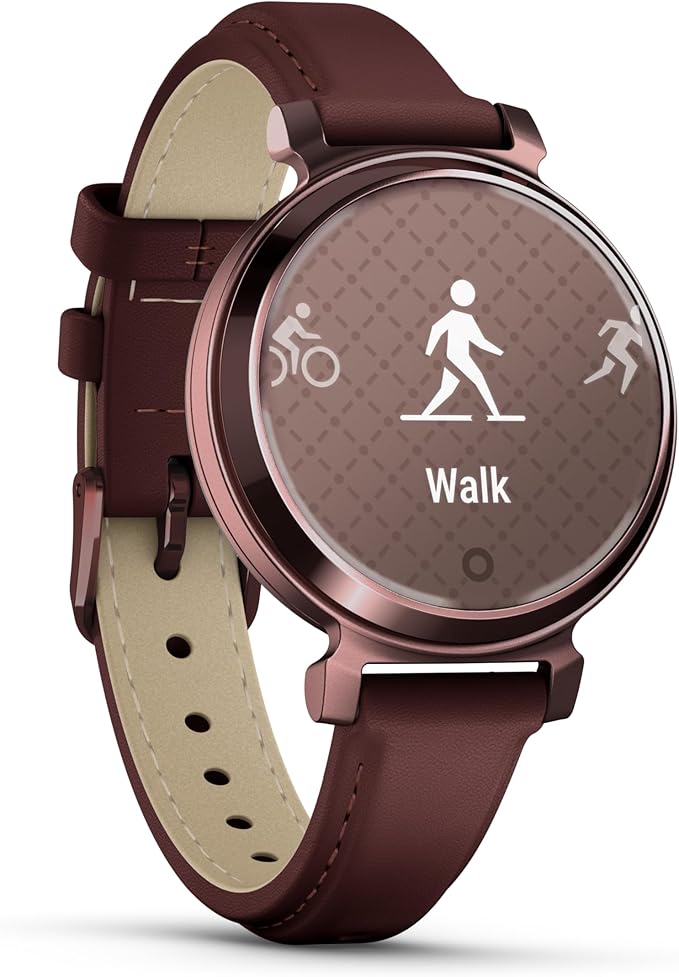 Garmin Lily 2, Small and Stylish Smartwatch, Hidden Display, Patterned Lens, Up to 5 Days Battery Life, Mulberry