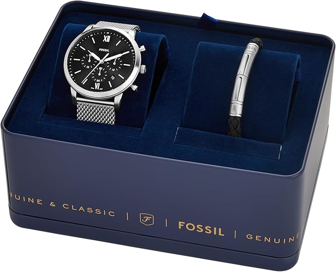 Fossil Men's Neutra Quartz Stainless Steel and Leather Chronograph Watch