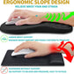 Hokafenle 2 in 1 Ergonomic Mouse Pad Wrist Support & Wrist Rest for Computer Keyboard Set, with Relieve Carpal Tunnel Pain Massage Bulge and Full Memory Gel Design (2In1 Set, Black)
