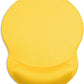 ITNRSIIET Ergonomic Mouse Pad with Gel Wrist Support Small Wrist Rest Smooth Surface Non-Slip PU Base Comfortable Office Supplies Pain Relief, 8.7 x 7.2 inches, Apricot Yellow
