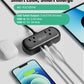 Power Strip with USB, SUPERDANNY Mini Surge Protector with 2 Wide-Spaced Outlets, 3 USB-A 1 USB-C, 5 Ft Extension Cord, Flat Plug, Compact Size Desktop Charging Station Travel, Home, Office, Black