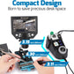 WEP 982-V Micro Soldering kit with 5 C210 Soldering Iron Tips, Temperature Control, Sleep Mode, Auto Shutdown and LCD Display