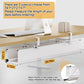 Under Desk Cable Management Tray 39.7" - No Drill Computer Wire Organizer Cable Tray, Cord Hider Clamp Mount with 16X Cable Ties PC Cables Management Cord Holder for Office/Home (Upgrade Fabric,White)