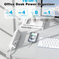 40W Fast Charging Station,Desk Clamp Power Strip,4 USB-C Ports & 8 AC Outlets,Desktop Edge Mount Surge Protector Power Strip,14AWG Heavy Duty Cord,Fit 1.9" Tabletop Edge for Home Office(10Ft Cable)