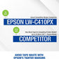 LABELWORKS Epson LW-C410PX Portable Bluetooth Label Machine Printer for Home and Office – Efficient, Create Sticker Labels for Crafts and Organization, Designer Tape Supported, App Compatible