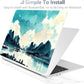 Batianda Premium Case for New MacBook Air 15 inch 2025 M4 2024 2023 with M3 M2 Chip Model A3241/A3114, Designed Protective Plastic Hardshell & Keyboard Cover & Screen Protector, Landscape Painting