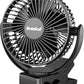 Portable Magnetic USB Clip on Fan - 6 Inch 5000mAh Rechargeable, 3 Speed, 720° Adjustable, Personal Desk Fan for Bedroom, Camping, Golf Cart, Office