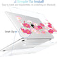 MEEgoodo Case for MacBook Pro 13 inch Case 2022 2021 2020 New A2338 M2/M1 A2251 A2289, Laptop Hard Shell with Keyboard & Camera Cover Compatible with 13 inch MacBook Pro, Bright Pink Flowers