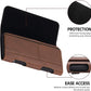 BECPLT Galaxy S24 FE S23 S21 5G Belt Case for Samsung S24+ S23+ S22+ S21+ Leather Pouch Holster With Belt Clip Loops S20 FE S20 Plus S10 S9 S8 (Brown)
