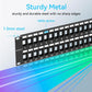 48 Port Blank Keystone Patch Panel with Snap-in Design, Cat6 Network Patch Panel 2U 19 inch, Rack Mount Ethernet Patch Panel (for Slim Keystone Only)