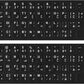 2PCS Arabic-English Keyboard Stickers - Black Background with White Font for Computer, Laptop, Notebook, Desktop - Matte Arabic Keyboard Alphabet Stickers