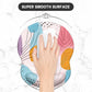 ITNRSIIET Ergonomic Mouse Pad with Gel Wrist Support Small Wrist Rest Smooth Surface Non-Slip PU Base Comfortable Office Supplies Pain Relief, 8.7 x 7.2 inches, Art Style Pattern