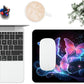 Mouse Pad, Cute Glitter Butterfly Mouse Pads for Desk, 9.5" x 7.9" Non-Slip Rubber Base Computer Mousepad with Women, Portable Square Design for Wireless Mouse and Pad Laptop Office & Travel