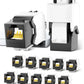 AMPCOM CAT6 RJ45 Keystone Jack - Reusable UTP Ethernet Wall Jack with Adjustable Ratchet Lock Design, No Tool and Zip Tie Required - 50u Gold Plated - Black (12-Pack)