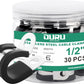 1/2-Inch Stainless Steel Rubber Coated Pipe & Wire Clamps (30pcs, Black, 13mm)