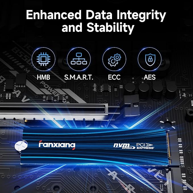 fanxiang 4TB NVMe SSD PCIe Gen 4 Gaming SSD for PS5, Up to 7000MB/s M.2 2280 SSD Compatible with PS5 Storage Expansion, Internal Solid State Drive for Gamers, Professionals, Creators S880E