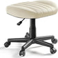 EUREKA ERGONOMIC Multi-Use Foot Stool, Height Adjustable Footrest Stool with Wheels, 360°Swivel Leg Rest Rolling Chair, Rest Ottoman Under Desk for Home Office,Beige