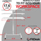 FitDesk Portable Laptop Desk, Rolling Standing Workstation Adjustable Height, Compact Standing Table with Large Surface, Small Stand Desk for Home Office, 30 lb Weight Limit – White, 27" Tabletop