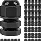XHF 45 Pcs 1/4" IP68 Strain Relief Nylon Cord Grip NPT Cable Glands Adjustable UL Listed and RoHS Compliant (Black)