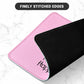 ITNRSIIET Mouse Pad with Stitched Edge Premium Textured Smooth Precise Operation Waterproof Washable Non-Slip Rubber Base Desktop Protection Mat, 10.2×8.3×0.12 inches, Inspirational Quote Pink