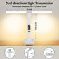 LED Desk Lamp with Charger, USB Charging Port, Dual Swing Arm Desk Light with 5 Brightness, 3 Colors, Table Lamp with Clock, Alarm, Date, Temperature, Desk Lamp for Home Office Study (White)