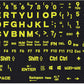 English Keyboard Stickers Full Size Universal PC Computer Laptop Desktop Replacement - QWERTY Alphabet for Full Size Keyboards - 1PCS