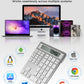 Rechargeable Wireless Number Pad for Laptop, 34 Keys Numeric Keypad with Dual Bluetooth & Display, 2-in-1 Numpad and Calculator, Slim Portable Number Pad Keyboard for Windows, Mac, PC, Tablet