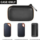 Hard Case Compatible with SanDisk Extreme PRO 500GB 1TB 2TB 4TB Portable External SSD. Carrying Travel Holder for Crucial X8 Solid State Drive (Box Only)-Orange Zipper
