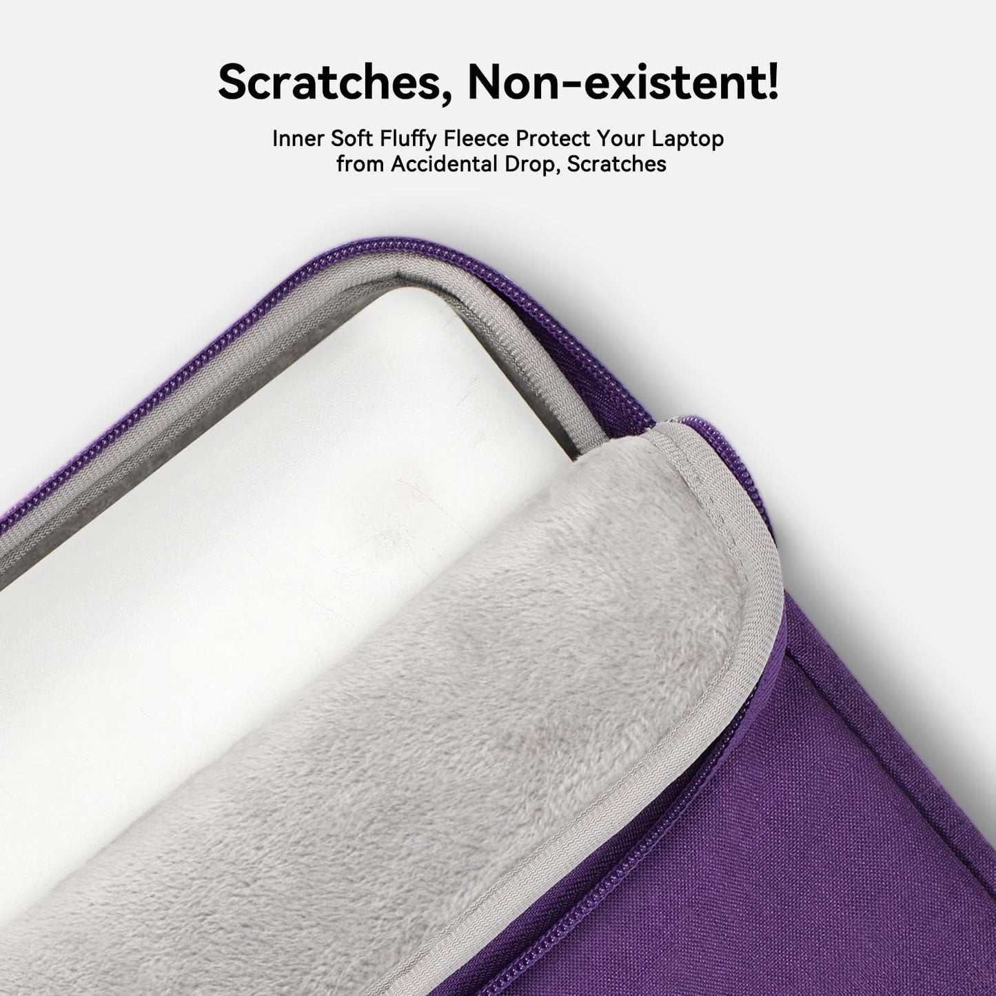 Voova Laptop Bag 15.6 Inch for Women, Waterproof Computer Sleeve Carrying Case with Shoulder Straps & Handle Compatible with Macbook Air 15, MacBook Pro 15/16, 15-16 Inch Hp Dell Lenovo Asus, Purple