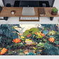 Anime Frog Mouse Pad Desk Mat Cure Frogs On Rainy Days Green Desk Decor Mat, Large Gaming Mouse Pad for Desk Computer Keyboard Laptop, Desk Decor Home Office Accessories for Girl with Stitched Eges