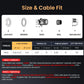 QILIPSU 50pcs M12L Long Thread Cable Gland Waterproof IP68 Nylon Strain Relief Cord Grip Cable Pass Through Wire Connector