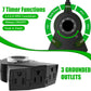 Outdoor Light Timer Waterproof, 24 Hours Plug in Timer with 2, 4, 6 or 8 Hours Countdown Mode, 3 Grounded Dusk to Dawn Electrical Outlet for Outdoor Backyard Garden Patio Lights Christmas Decorations