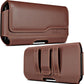 DeBin Holster for Large iPhone Plus, ProMax 16 15 14 13 12 11 Xs Max - Cell Phone Belt Holder Case with Clip Carrying Pouch Cover (Fits Phone with Protective Case on) Brown