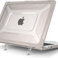 Batianda Case for New MacBook Air 13.6 inch 2025 M4 2024 2022 Release A3240 A3113 A2681 Model,Honeycomb Heavy Duty Protective Hard Shell with TPU Bumper Fold Kickstand & Keyboard Cover, Rock Gray