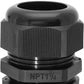 1-1/4" NPT Nylon Cable Glands, IP68 Waterproof Adjustable Cord Grip Cable Connector Strain Relief Wire Protectors for 25-32mm Cable Diameter, 2 Pcs, Black