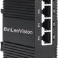 Industrial Mini Gigabit Ethernet Switch 4-Port RJ45 10/100/1000BASE-T+1-Port SFP Slot,Unmanaged Network Switch,Network Hub,Dinrail Mount or Wall-Mount,Plug & Play,Fanless (4 RJ45+1 SFP)