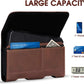 BECPLT Leather Galaxy S24 Ultra/Plus Holster Case with Belt Clip, ID Card Holder, Compatible with Galaxy S23+, Note 10+, S20+, A71, Note 9, 8, LG Stylo 5 (Brown)