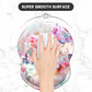 ITNRSIIET Ergonomic Mouse Pad with Gel Wrist Support Small Wrist Rest Smooth Surface Non-Slip PU Base Comfortable Office Supplies Pain Relief, 8.7 x 7.2 inches, Beautiful Flowers