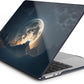 Batianda Premium Case for New MacBook Air 15 inch 2025 2024 2023 with M4 M3 M2 Chip, Designed Black Protective Plastic Hardshell & Keyboard Cover & Screen Protector, Moon in Sky