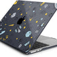 Batianda Premium Case for New MacBook Air 15 inch 2025 2024 2023 with M4 M3 M2 Chip, Designed Protective Plastic Black Hardshell & Keyboard Cover & Screen Protector, Hand Drawn Space