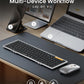 ProtoArc Foldable Keyboard and Mouse, XKM01 True Full-Size Folding Wireless Keyboard Mouse for Business Travel, a Portable Office Suite On-The-Go, Compatible with Laptop iPad Tablet - Black Silver