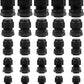 25 Pcs Nylon Cable Glands, PG7 PG9 PG11 PG13.5 PG16 Strain Relief Cable Cord Connector IP68 Waterproof Junction Box Wire Protectors Adjustable for 3-13mm Cable Diameter