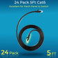 Rapink Patch Cables Cat6 5ft (24 Pack), Ethernet Patch Cable 10G Support, Cat 6 Patch Cable for Patch Panel to Switch, Flexiable Cat 6 Ethernet Cable with Gold Plated Black