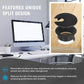 1-1/2" Black Desk Grommet，JTemgle Plastic Cable Hole Cover Computer Table Cord Wire Organizer Caps Desktop Cord Management for Home Office TV Stands Tabletops, 10 Pieces