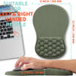 Ergonomic Mouse Pad Wrist Support with Memory Foam Massage Bulge, Carpal Tunnel Pain Relief Mousepad Wrist Rest for Mouse(12x8 inch,Olive Green)