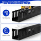 ZhiYo 66in(4X L16.5in) Professional Server Rack Cable Management Raceway, H2in x W2in Cable Raceway Kit, Electrically Safe PVC Open Slot Wire Raceway for Under Desk/Computer/Network Cords, Black